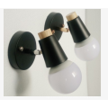 Hot selling Nordic design black color wall light indoor decorative glass wall lamp